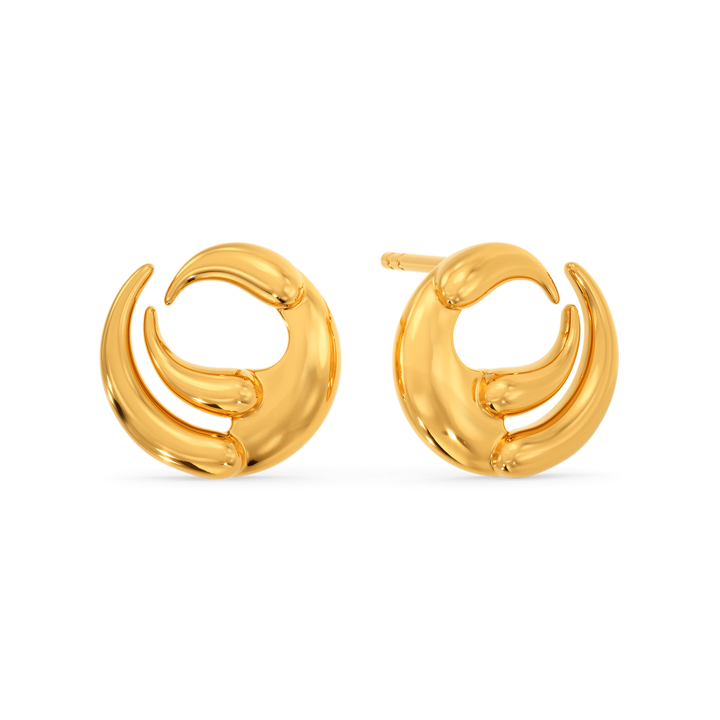 Wild Maze Gold Earrings