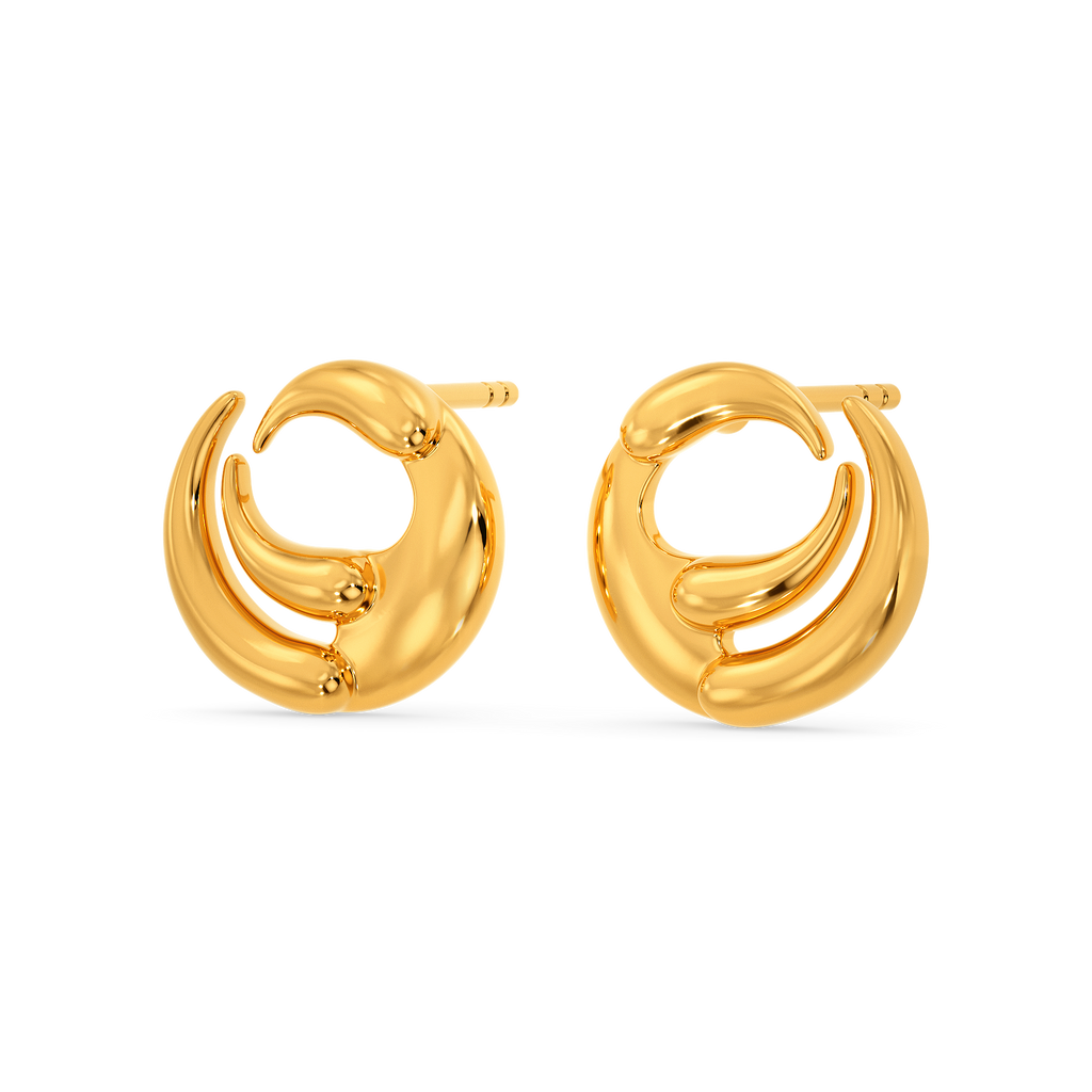 Wild Maze Gold Earrings