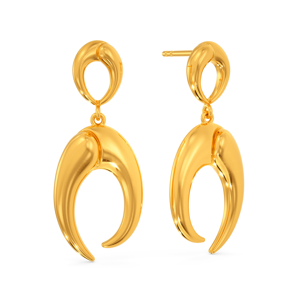Solitary Hunter Gold Earrings