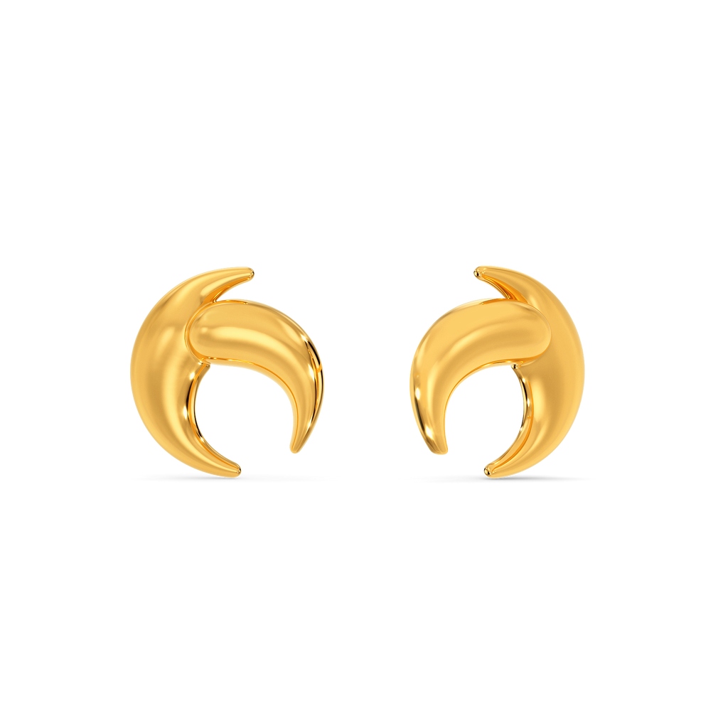 Solitary Hunter Gold Earrings