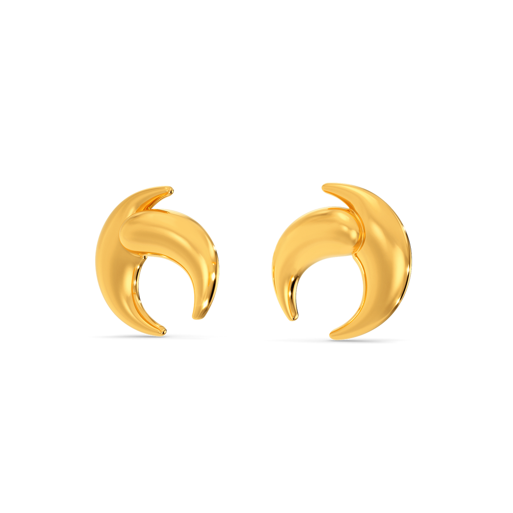 Solitary Hunter Gold Earrings