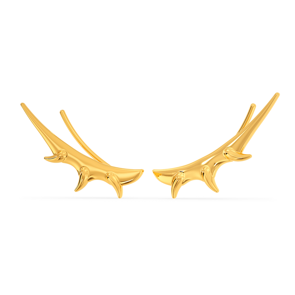 Ferocious Beast Gold Earrings