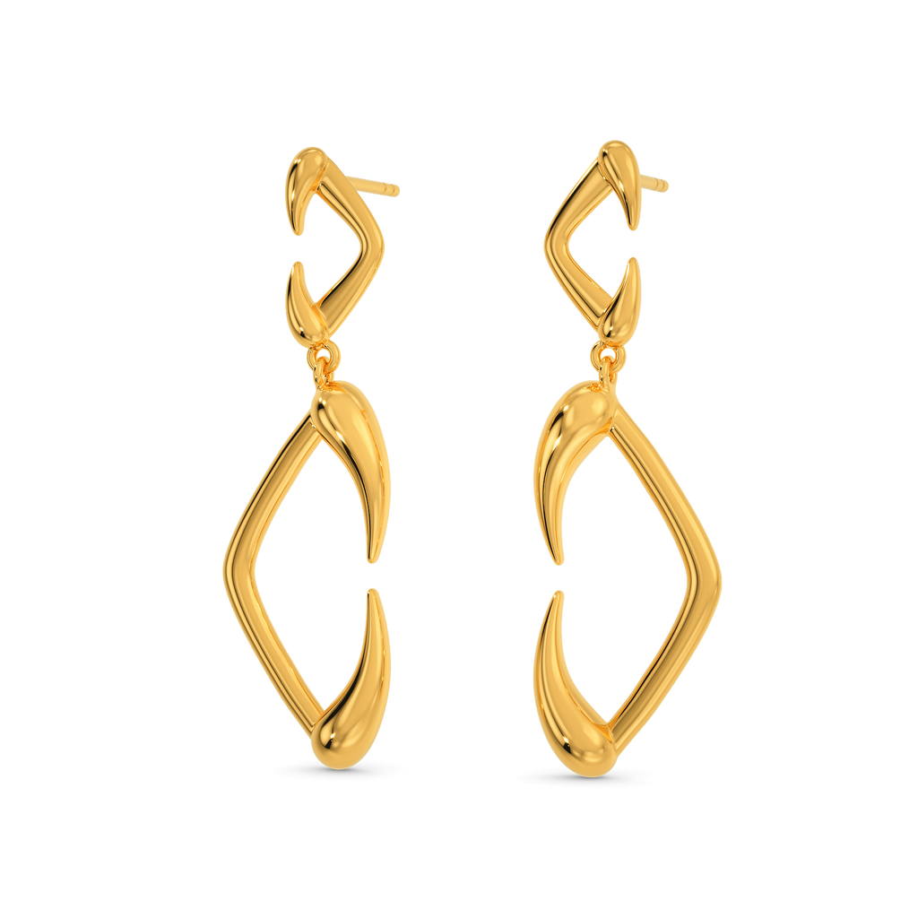 The Fierce Claws Gold Earrings