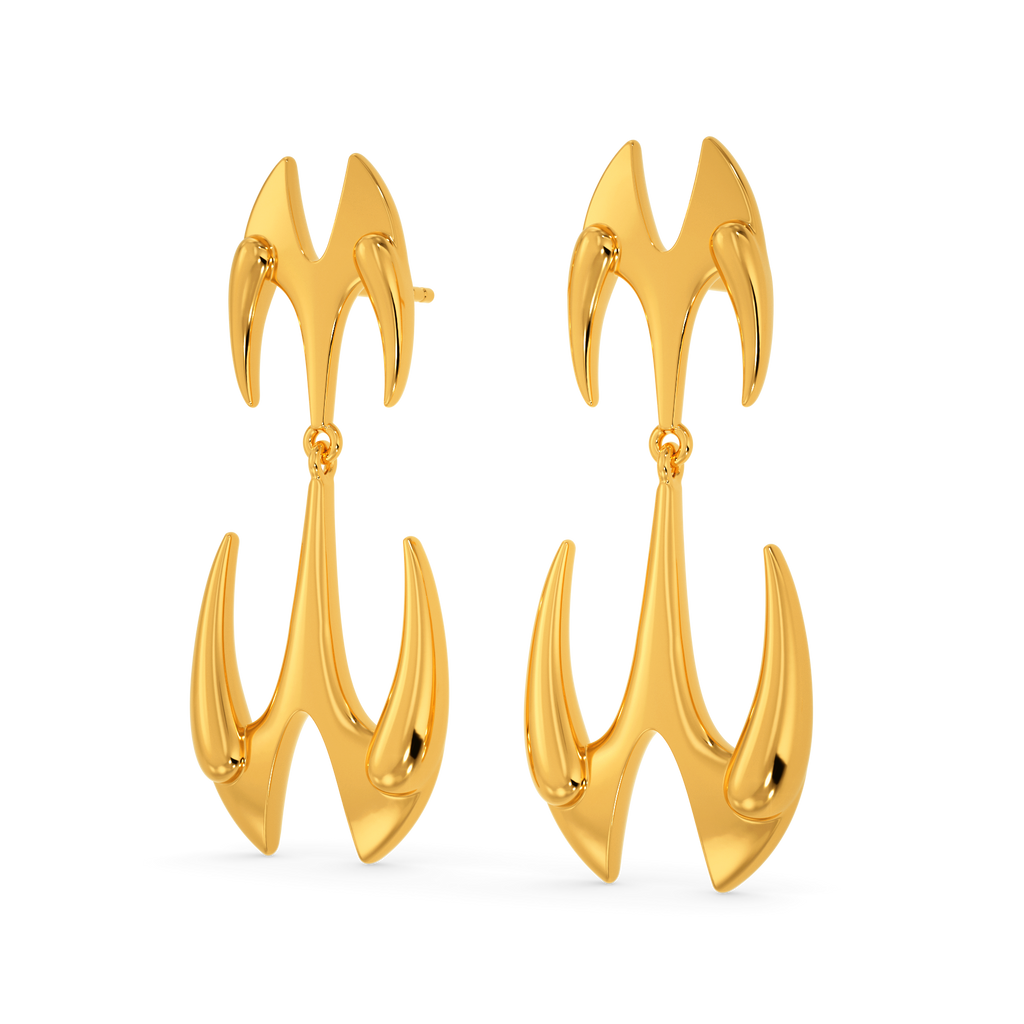 Daring N Devour Gold Earrings