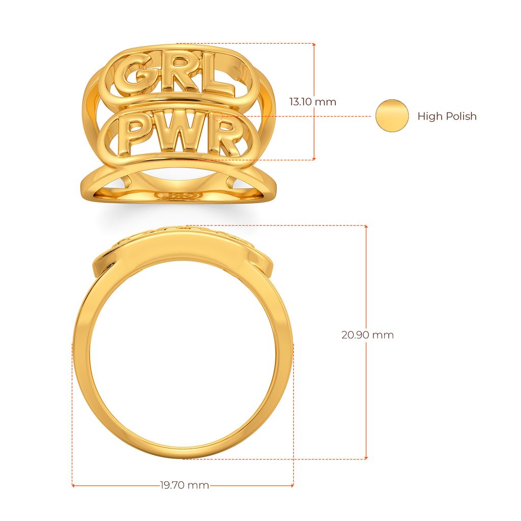 Girl Power Gold Rings image