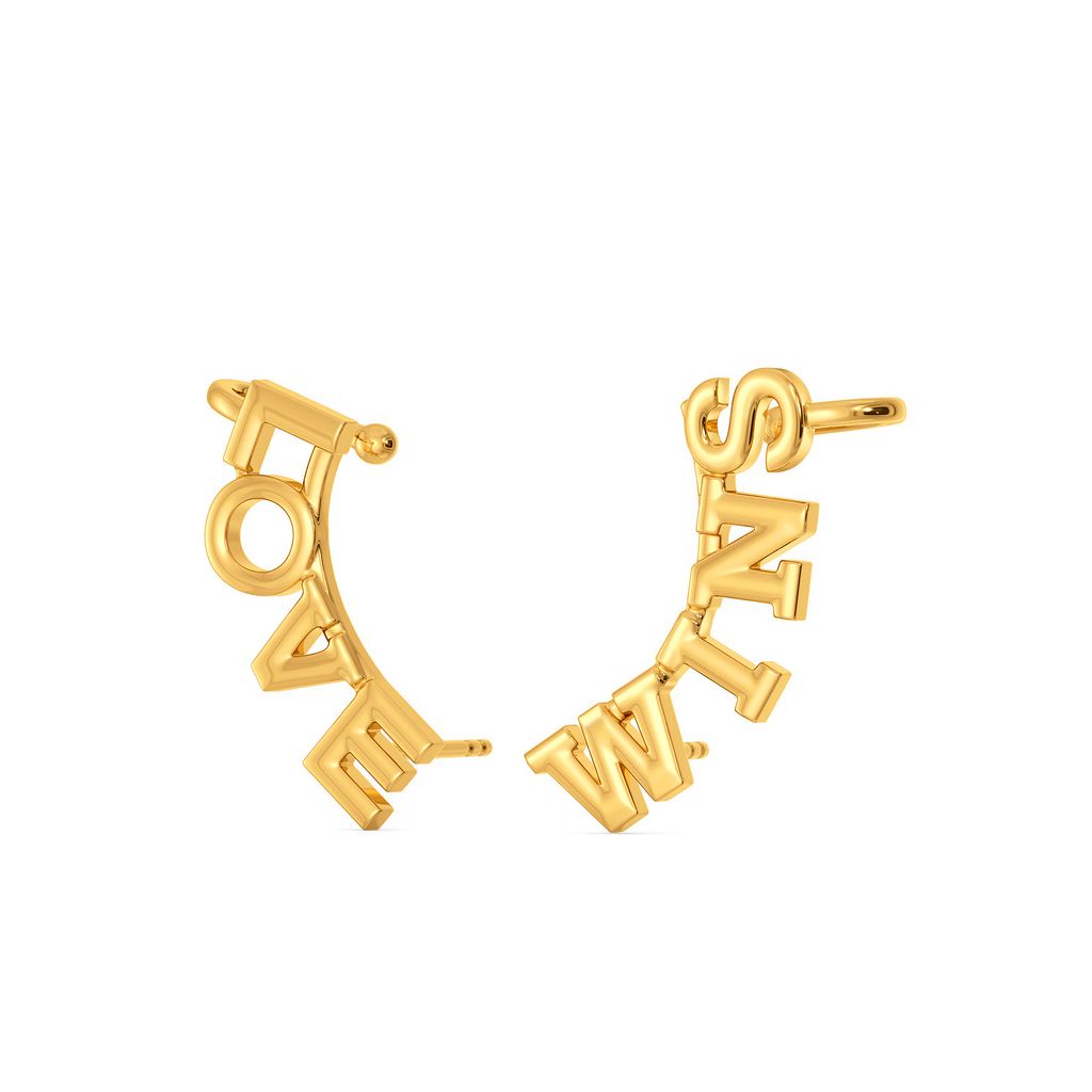 Love Wins Gold Earrings