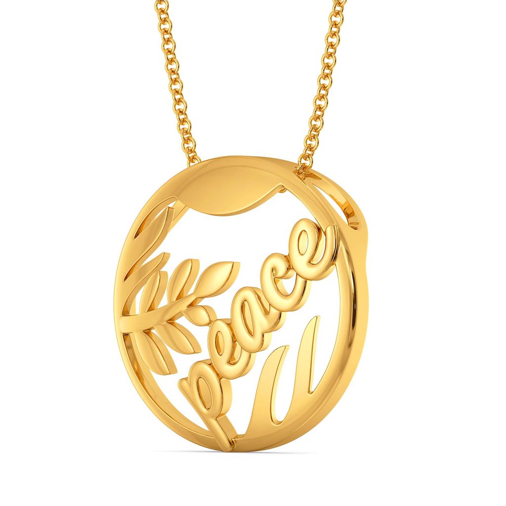 Peace Is In Gold Pendants