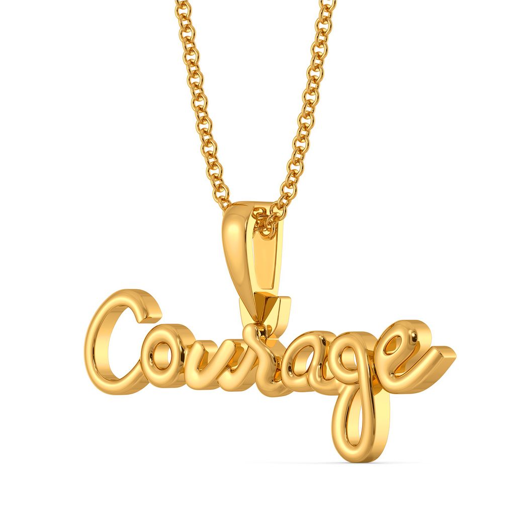 Courage, Dear Heart Gold Pendants