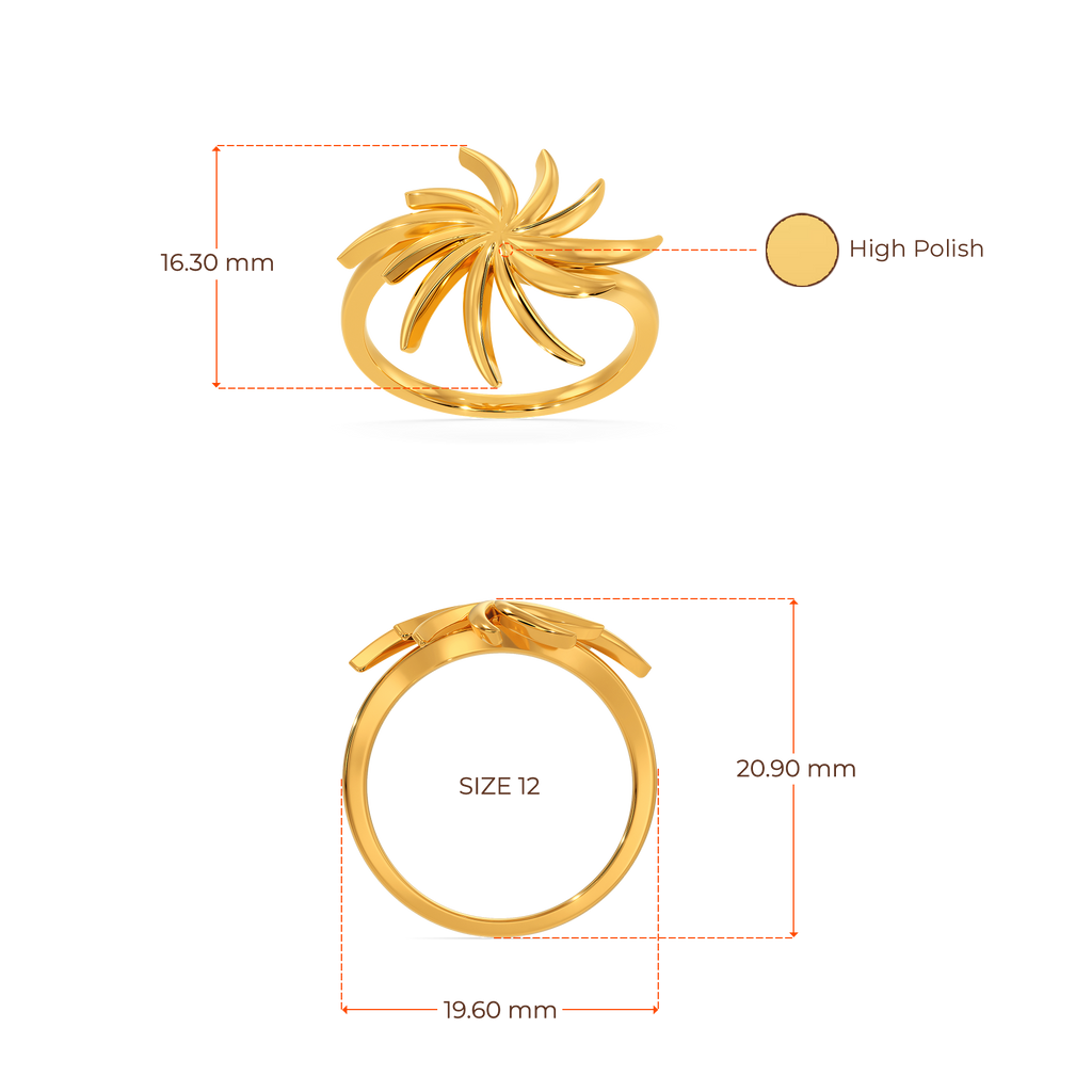 Pretty Party Plumes Gold Rings image
