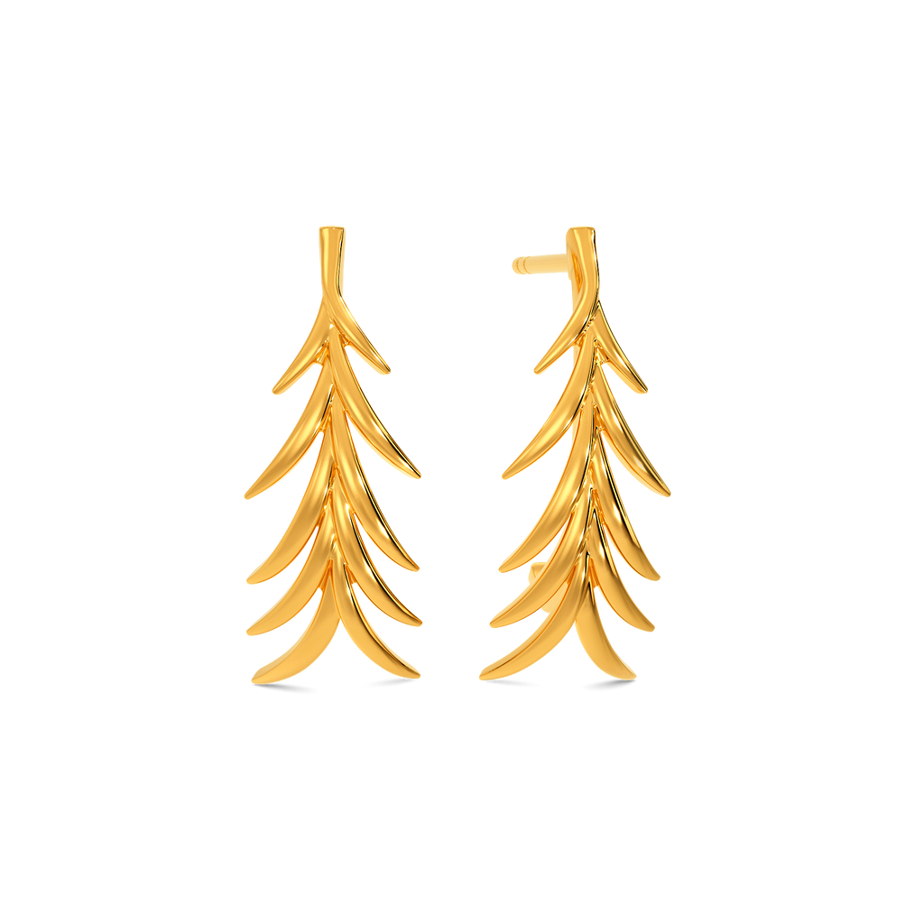 Pretty Party Plumes Gold Earrings