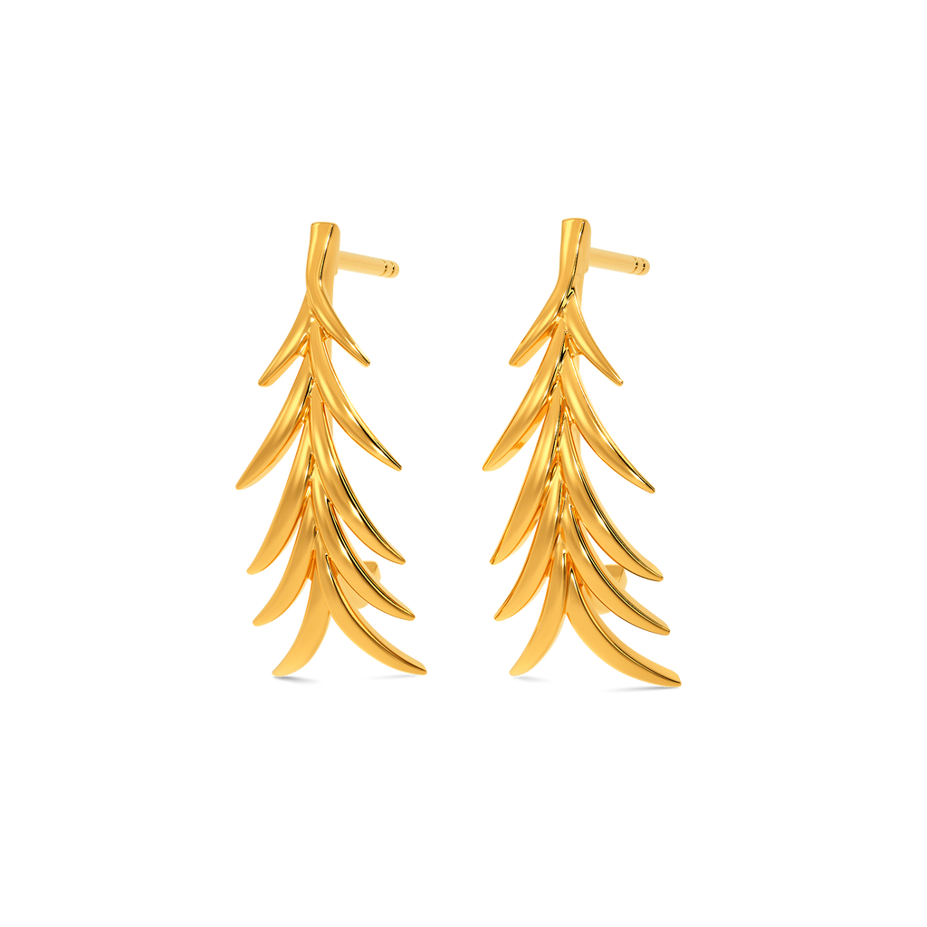 Pretty Party Plumes Gold Earrings