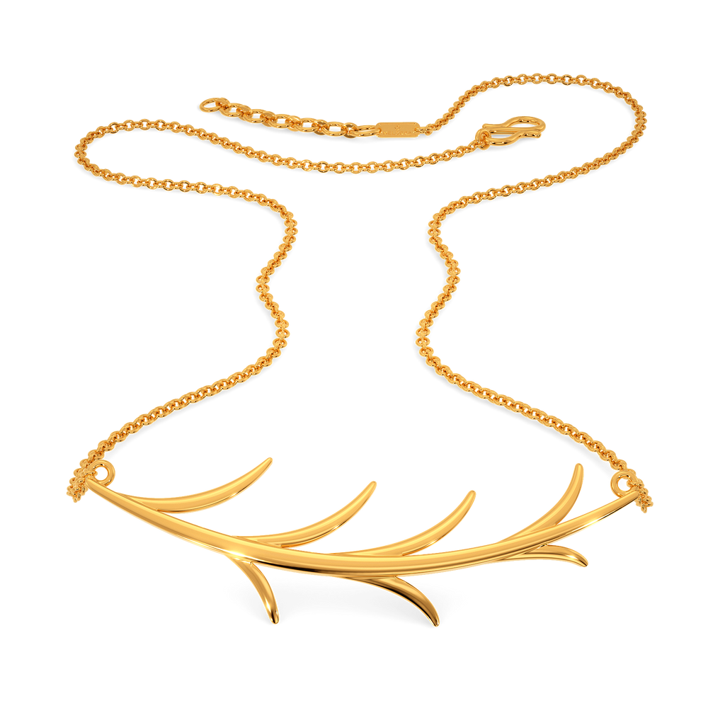 Pretty Party Plumes Gold Necklaces