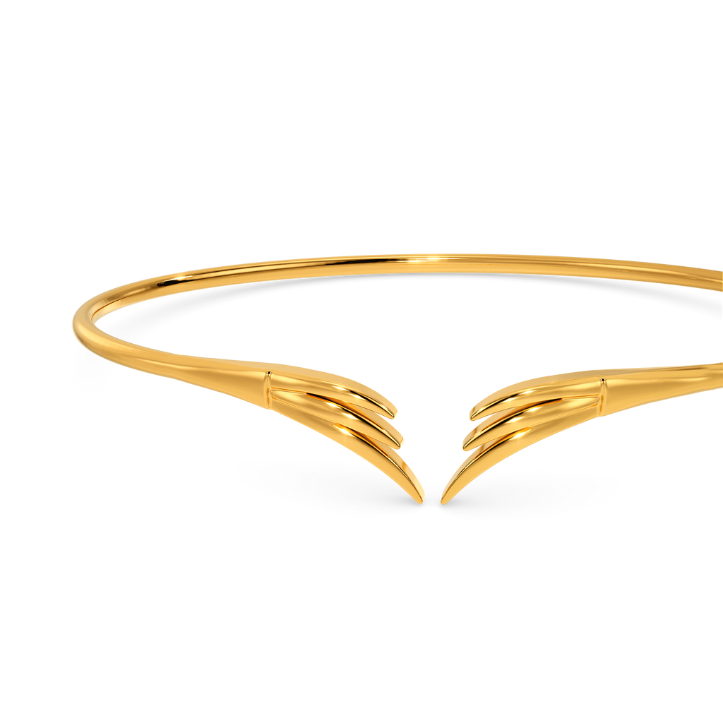Feather Frenzy Gold Bangles