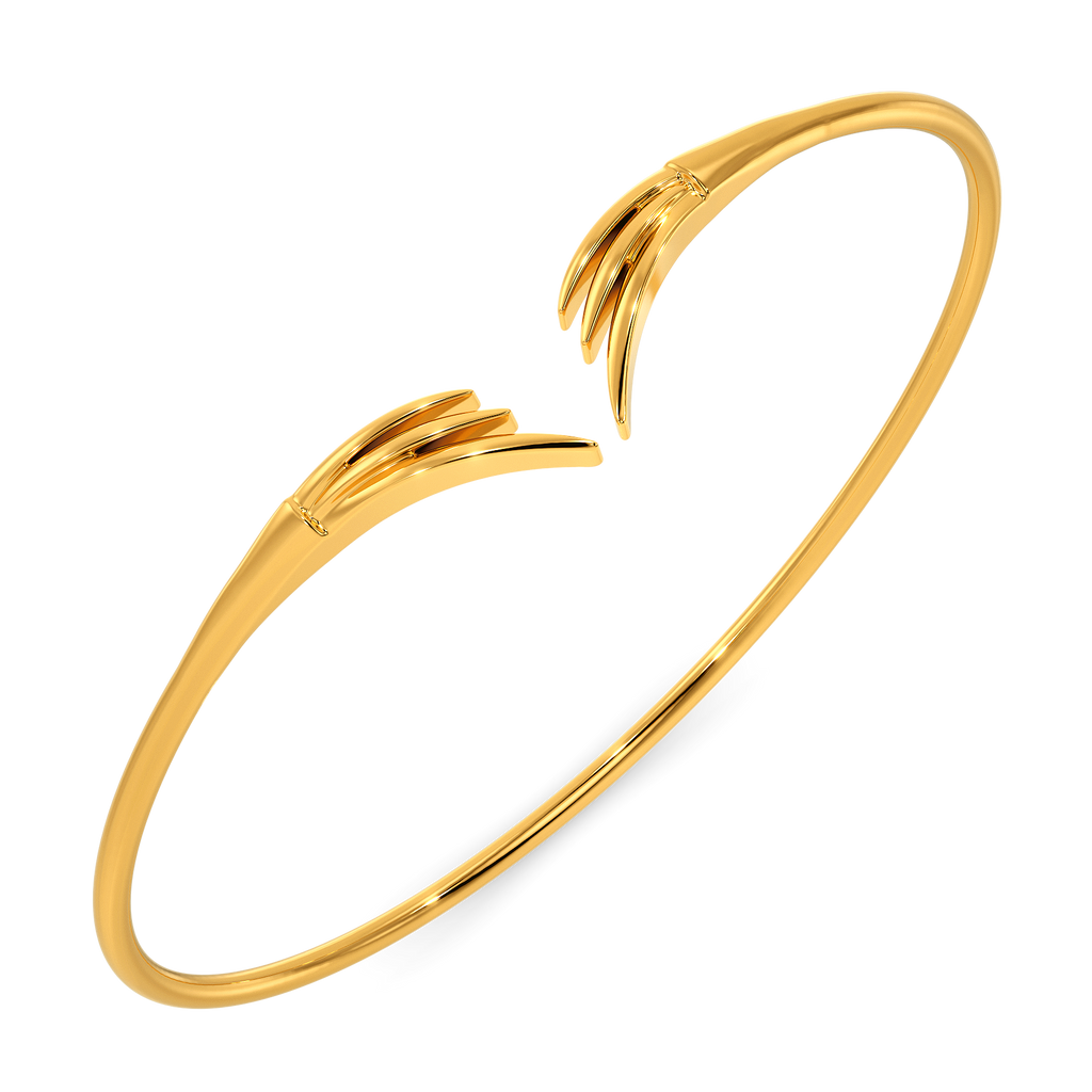 Feather Frenzy Gold Bangles
