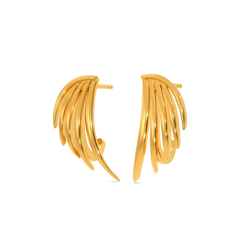 Feather Frenzy Gold Earrings