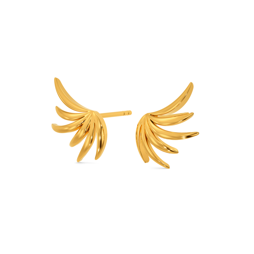 Feather Frenzy Gold Earrings