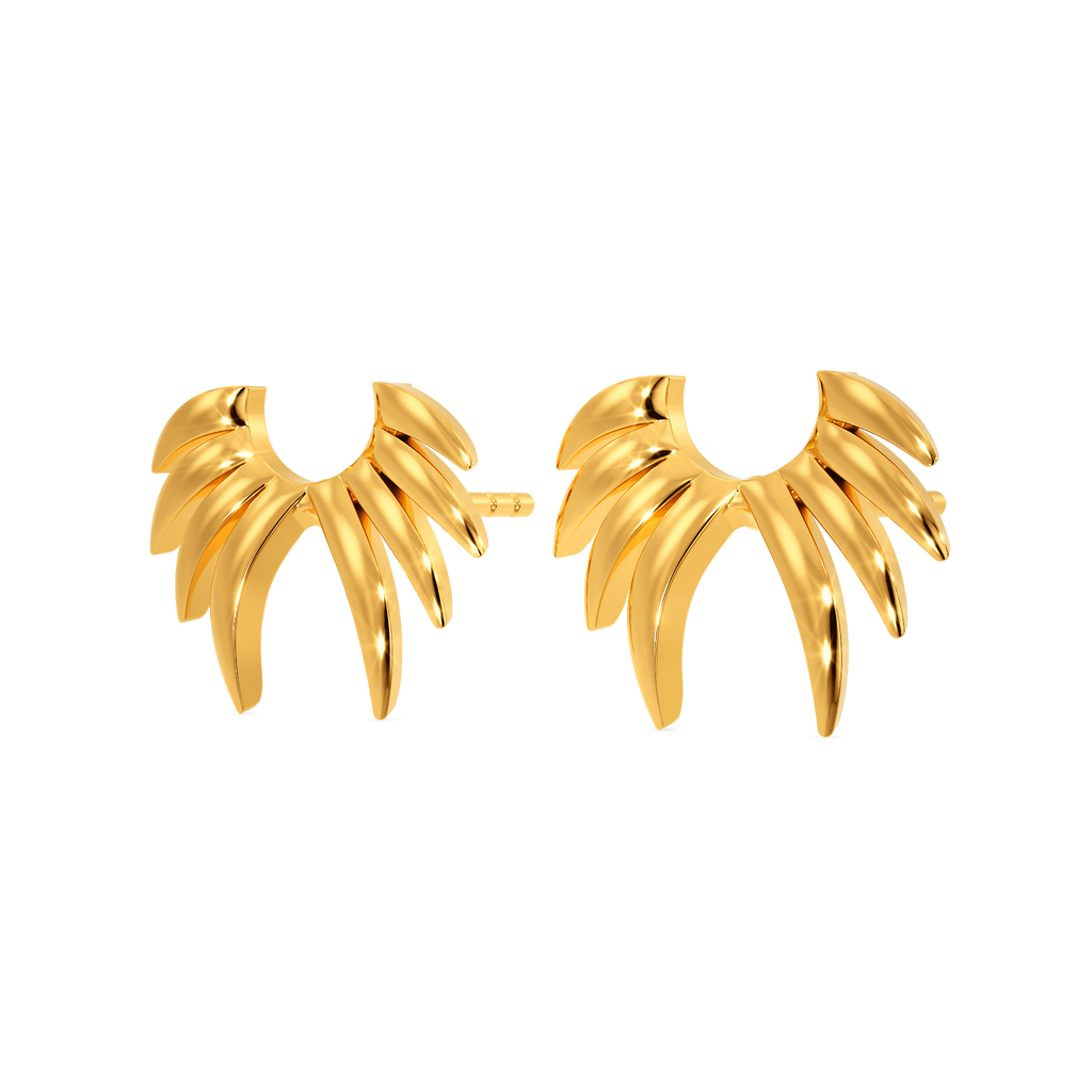 Feather Boa Gold Earrings