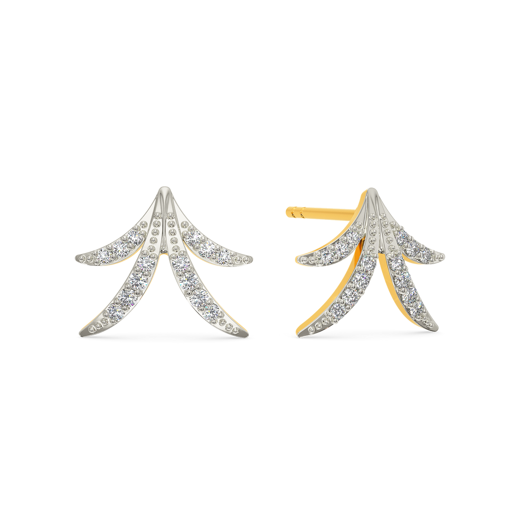 Feather Touch Diamond Earrings