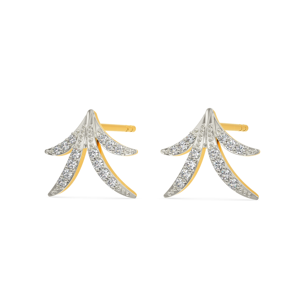 Feather Touch Diamond Earrings