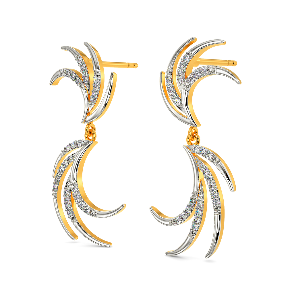Frazzle Your Feathers Diamond Earrings
