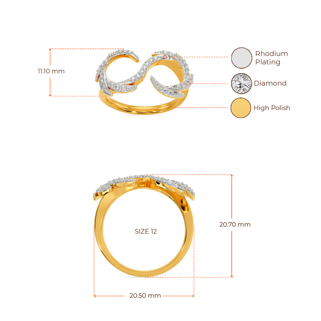 Feather Fancy Diamond Rings image