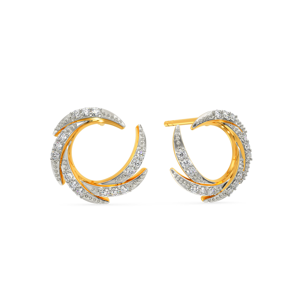 Feather Fancy Diamond Earrings