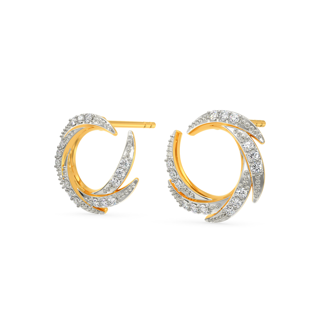 Feather Fancy Diamond Earrings