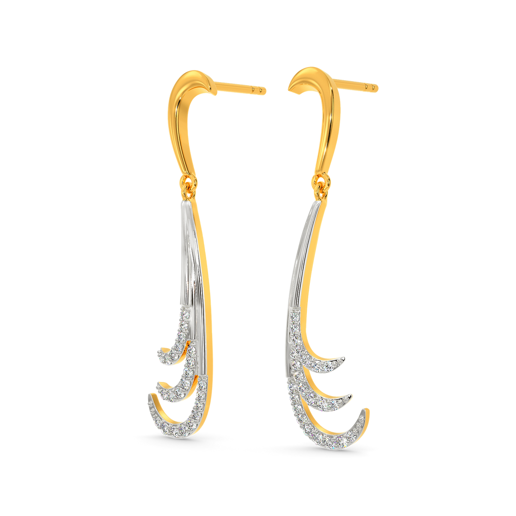 Strictly Feathery Diamond Earrings