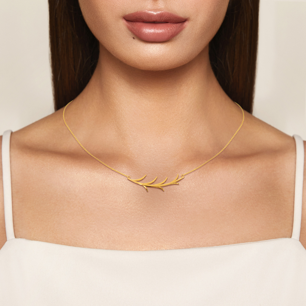 Pretty Party Plumes Gold Necklaces