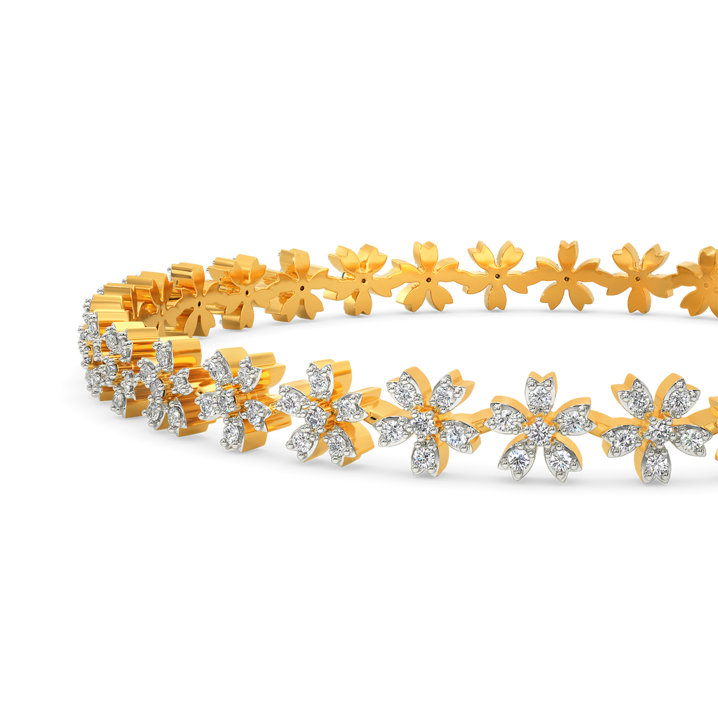 Floral Fantasia Diamond Bangles