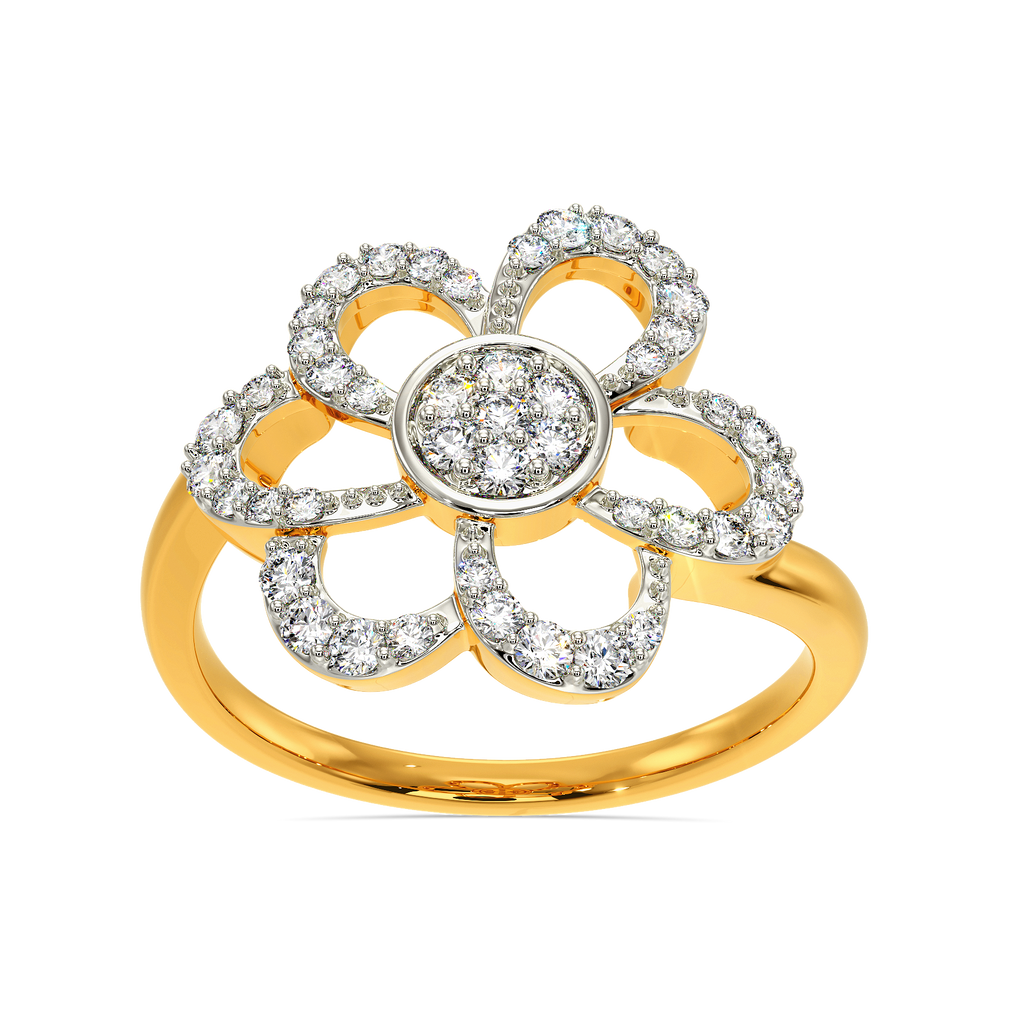 Floral Cascade Diamond Rings alternate view 3