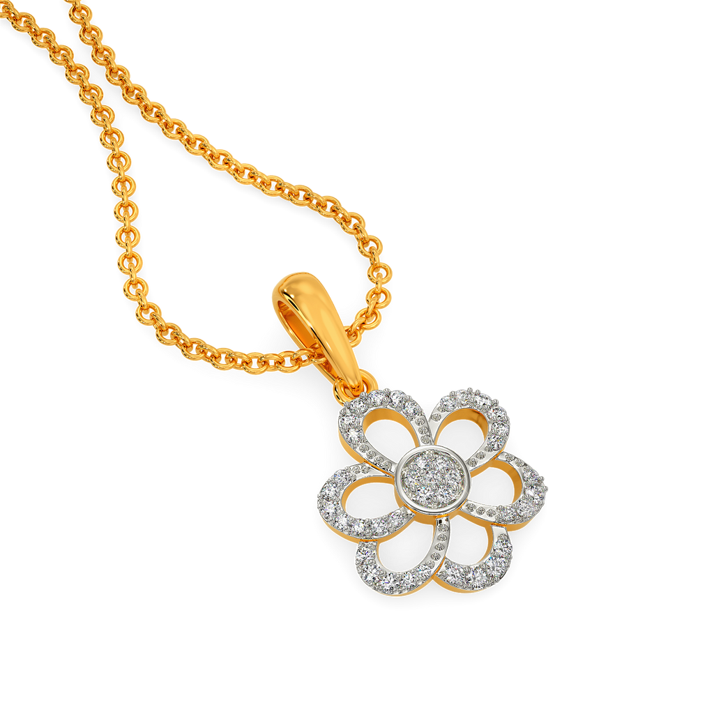 Floral Cascade Diamond Pendants