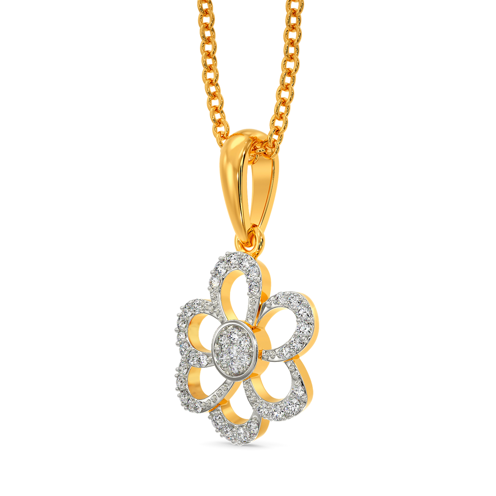 Floral Cascade Diamond Pendants