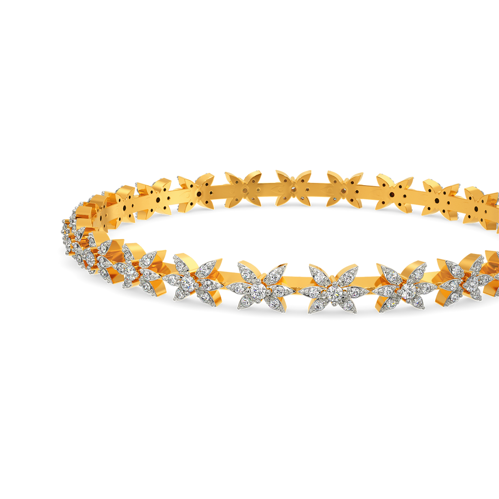 Whimsical Blooms Diamond Bangles