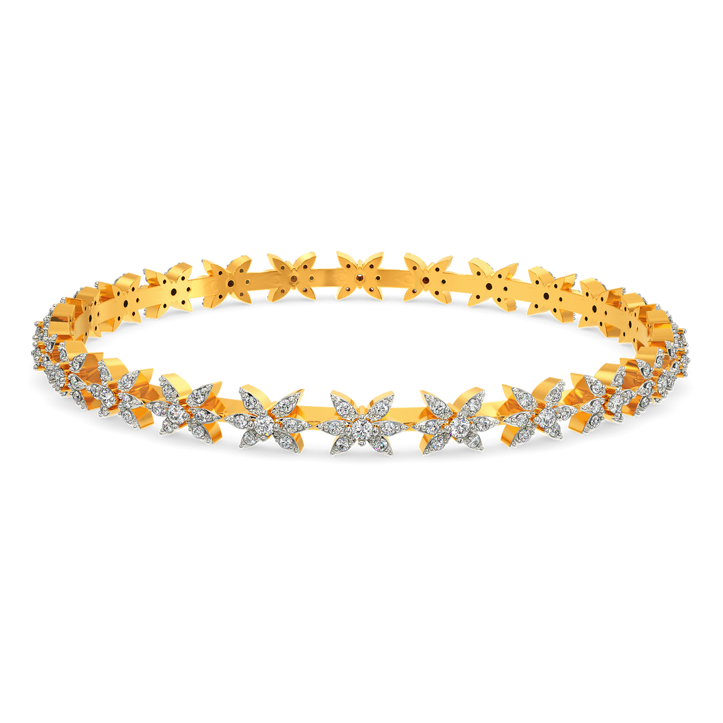 Whimsical Blooms Diamond Bangles