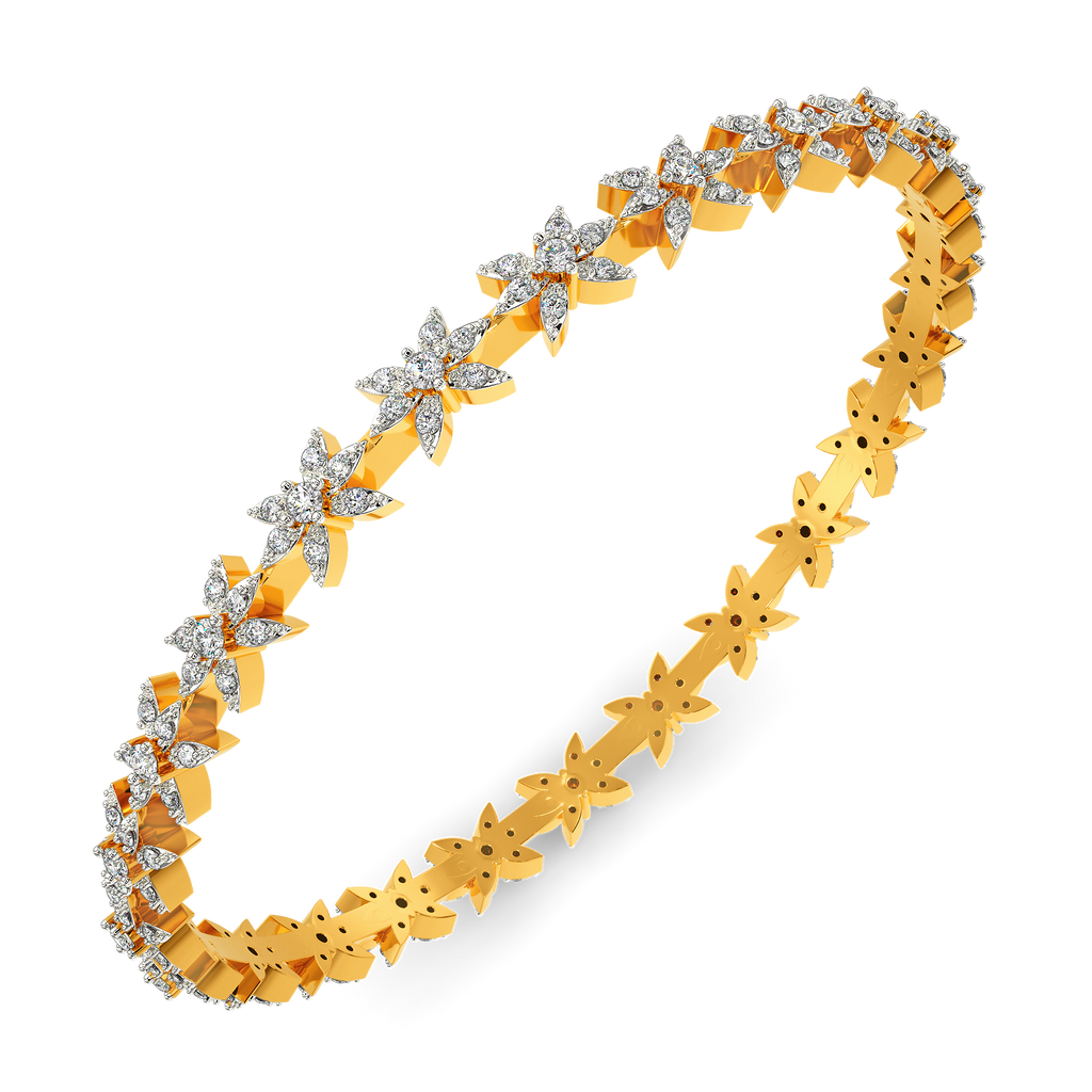 Whimsical Blooms Diamond Bangles