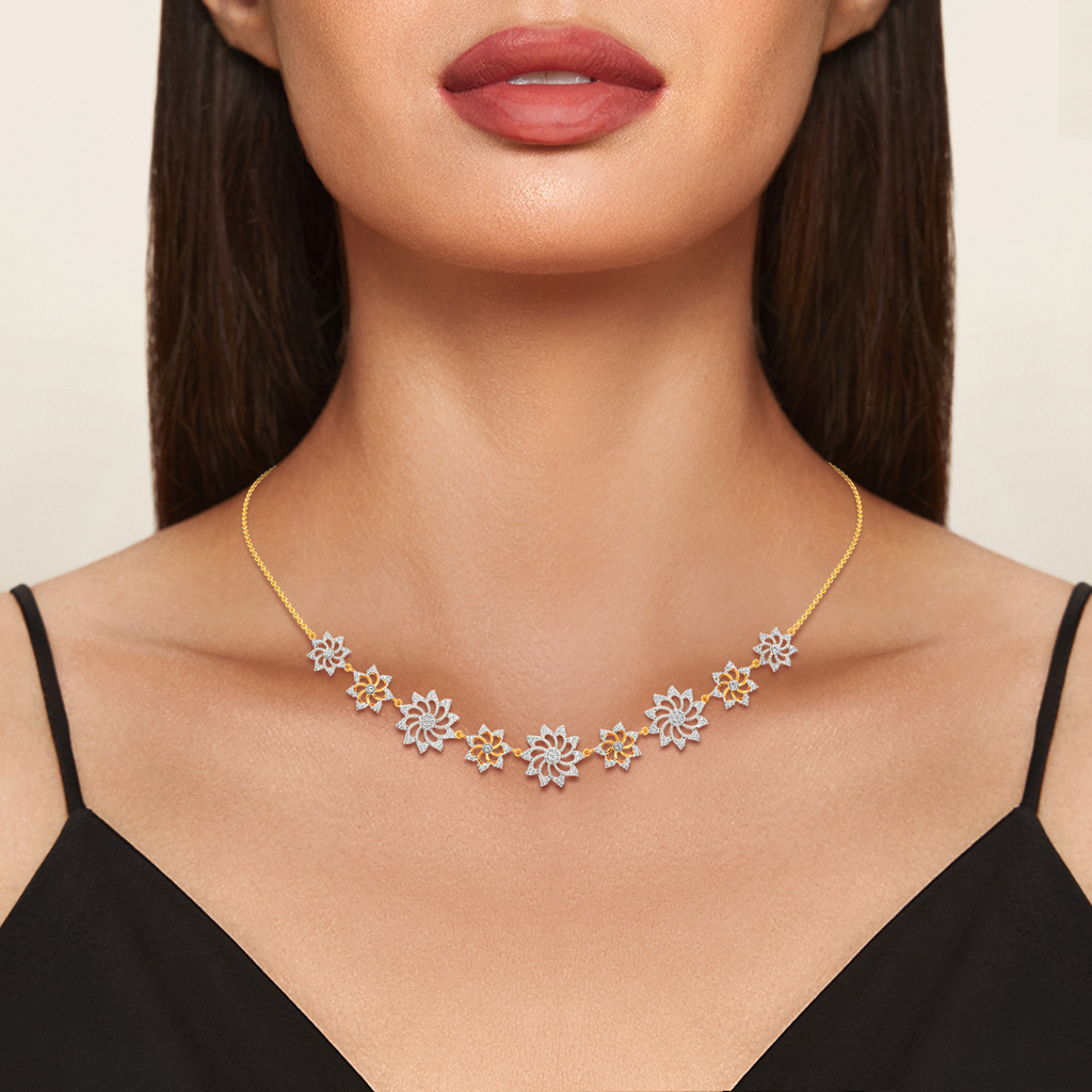 Blossom Bouquet Diamond Necklaces