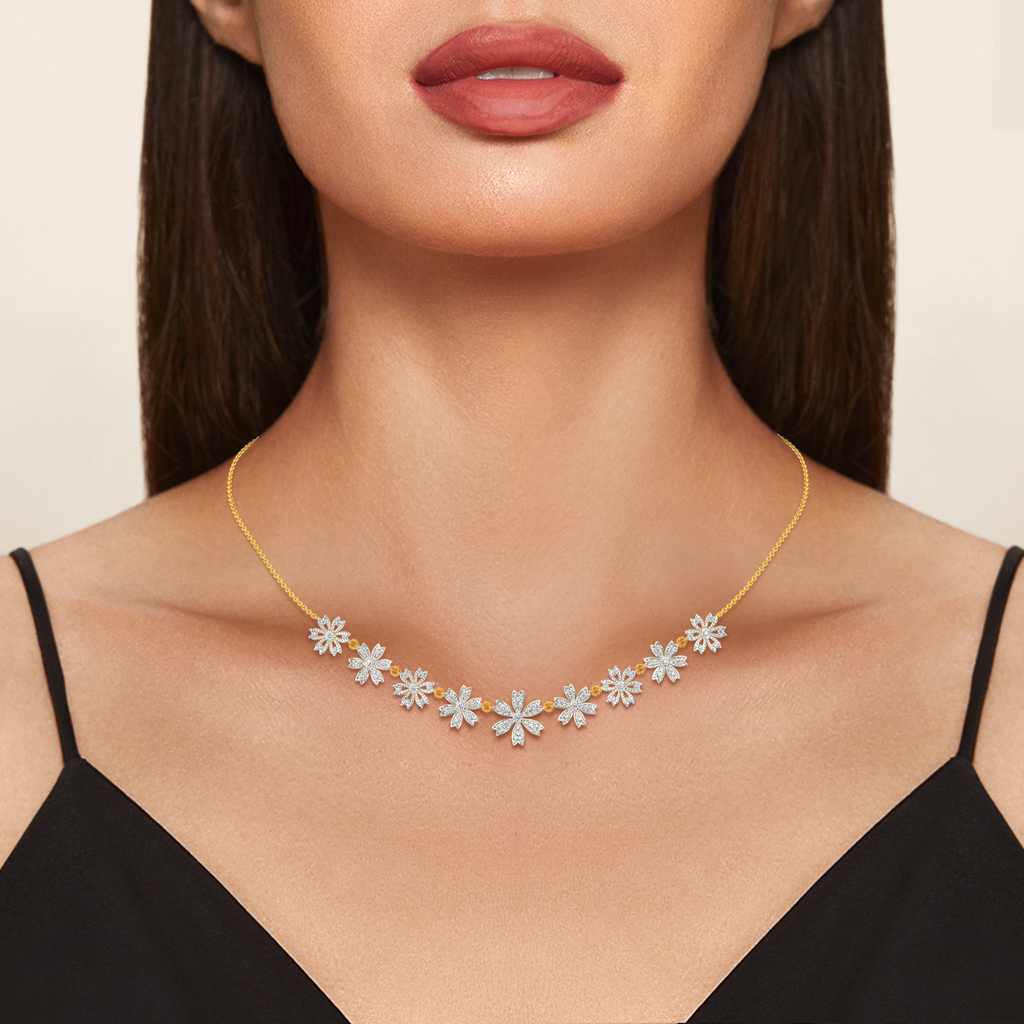 Floral Fantasia Diamond Necklaces