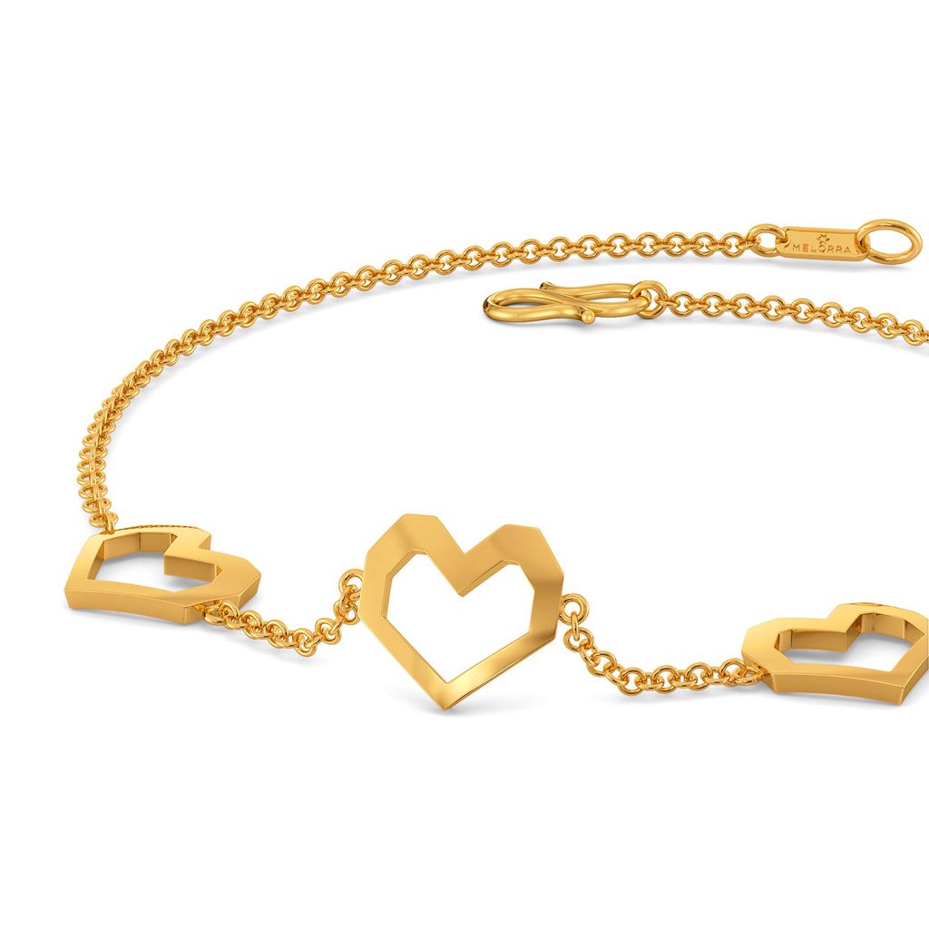 Hearty Hit Gold Bracelets