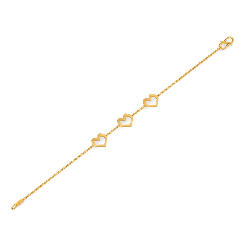 Hearty Hit Gold Bracelets
