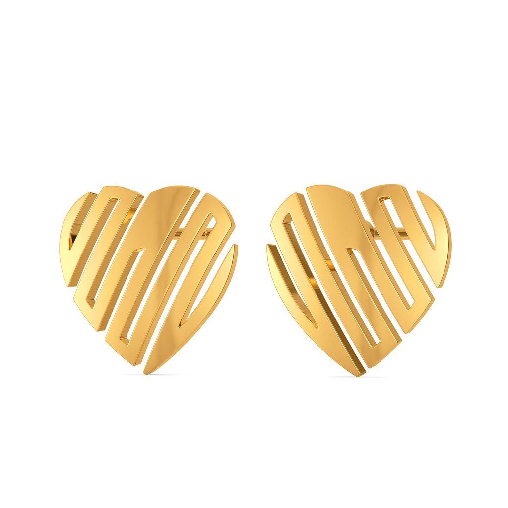 Caring Curls Gold Earrings