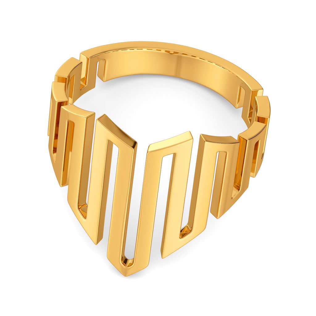 Dramatic Hearts Gold Rings alternate view 3