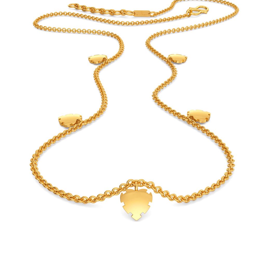 Fantasy Heart Gold Necklaces