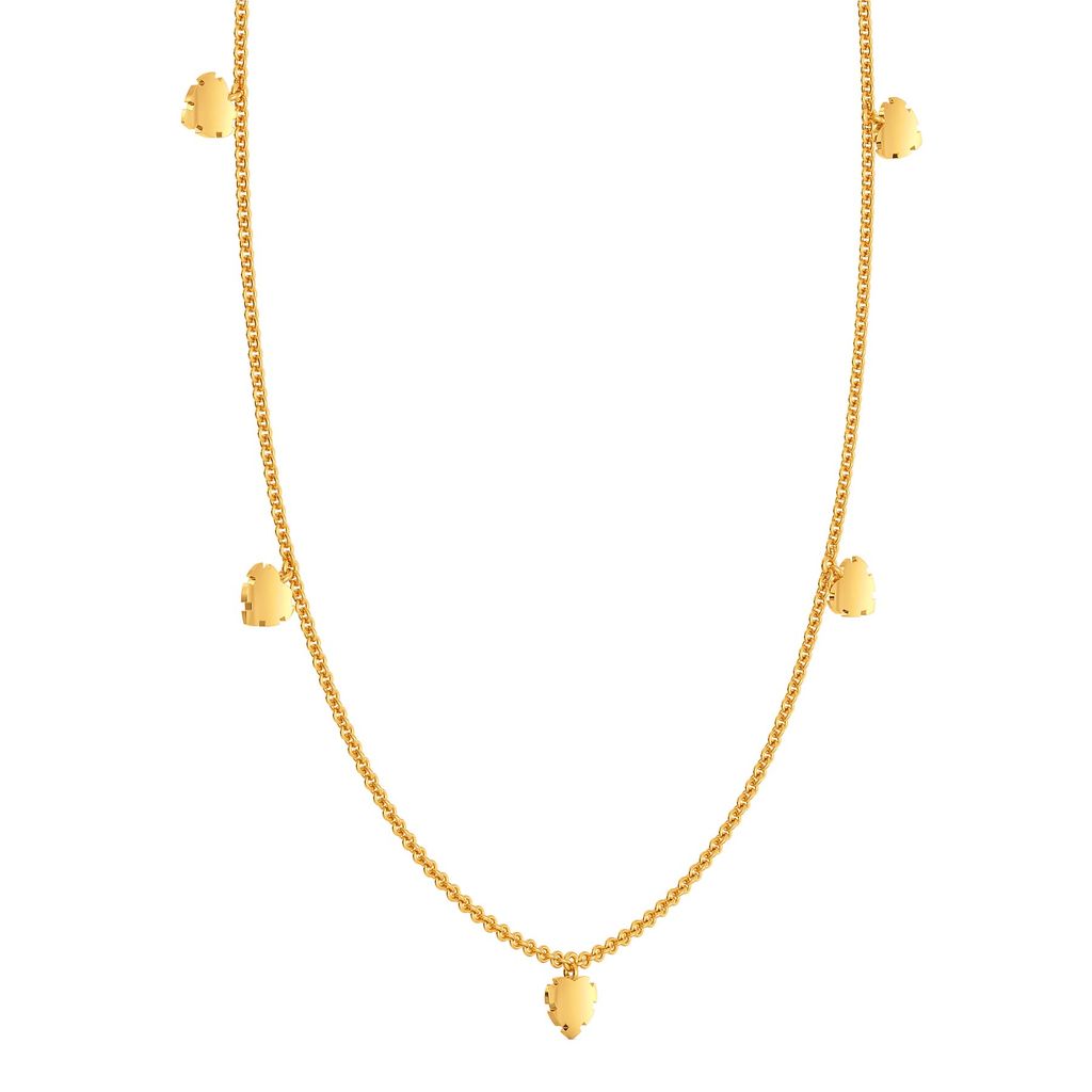 Fantasy Heart Gold Necklaces