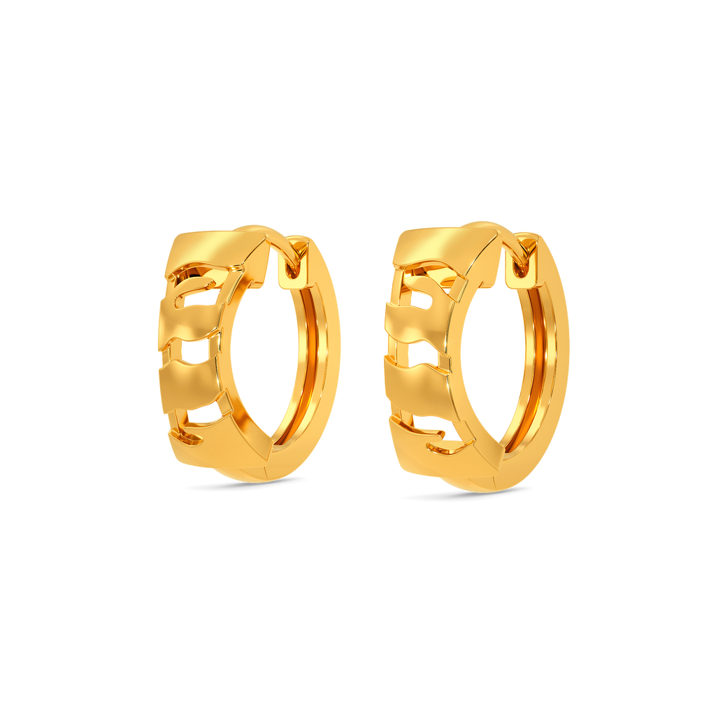 Trippy Stripes Gold Earrings