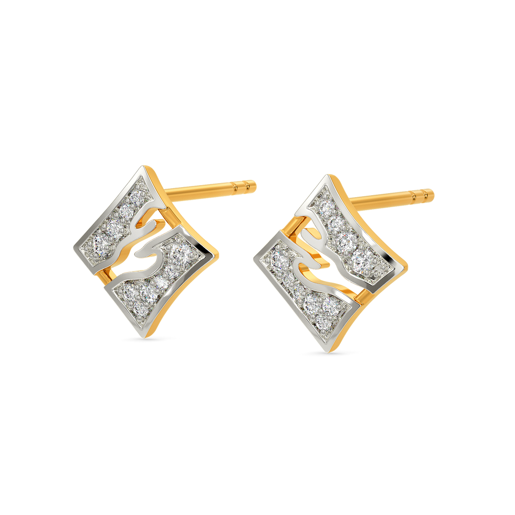 Edge Power Diamond Earrings