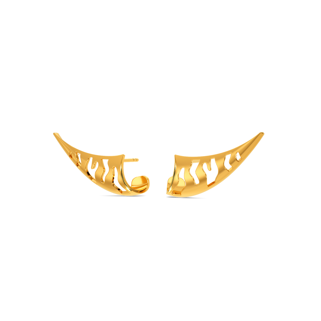 Sign Of Power Gold Earrings