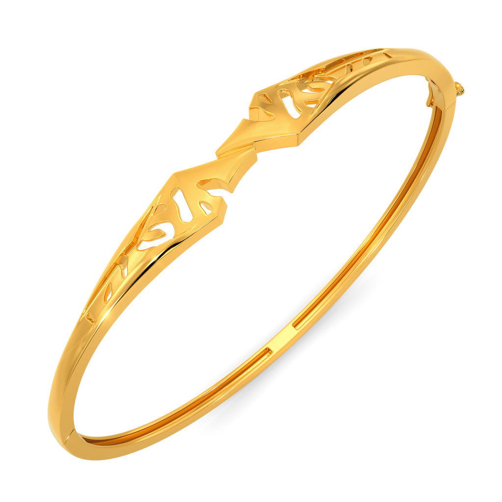 Back With Stripes Gold Bangles
