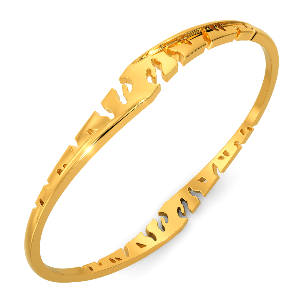 Zebra Zeal Gold Bangles