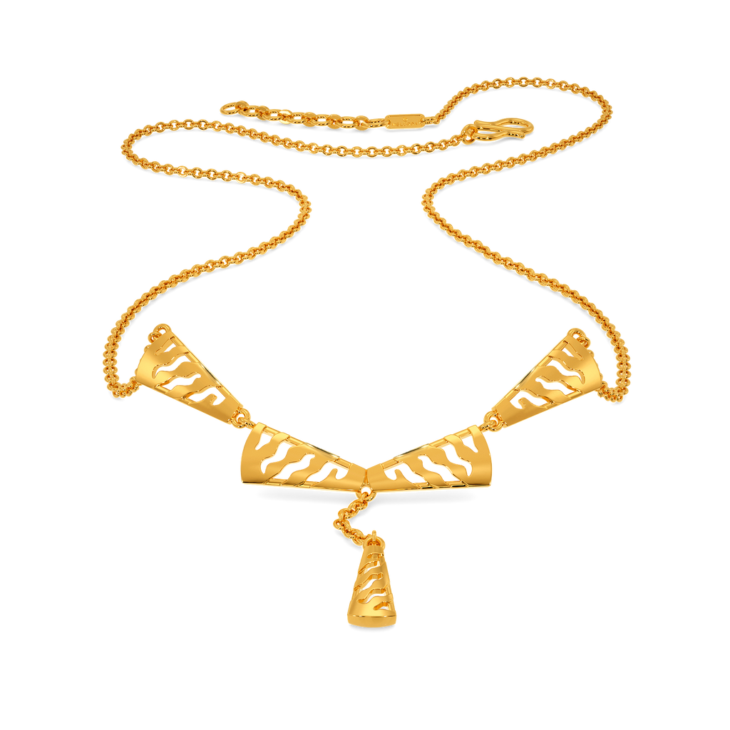 Perfectly Striped Gold Necklaces